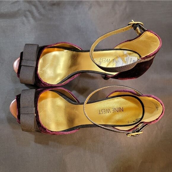 NINE WEST SATIN BOWNOT HIGH HEEL STILETTO OPEN-TOE SANDAL - Picture 5 of 15